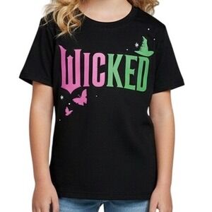 Hybrid Apparel Kids Black Wicked Witch Hat Butterfly T Shirt Size M 8